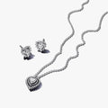 Sparkling Double Heart Halo Jewelry Gift Set