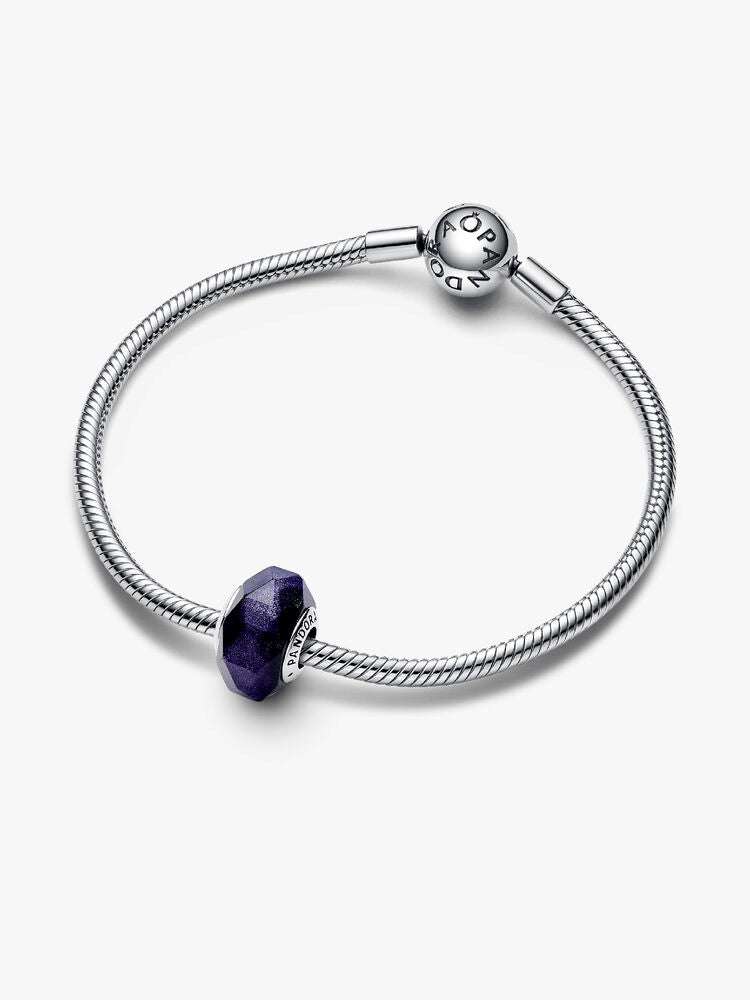 Faceted Blue Murano Glass Charm