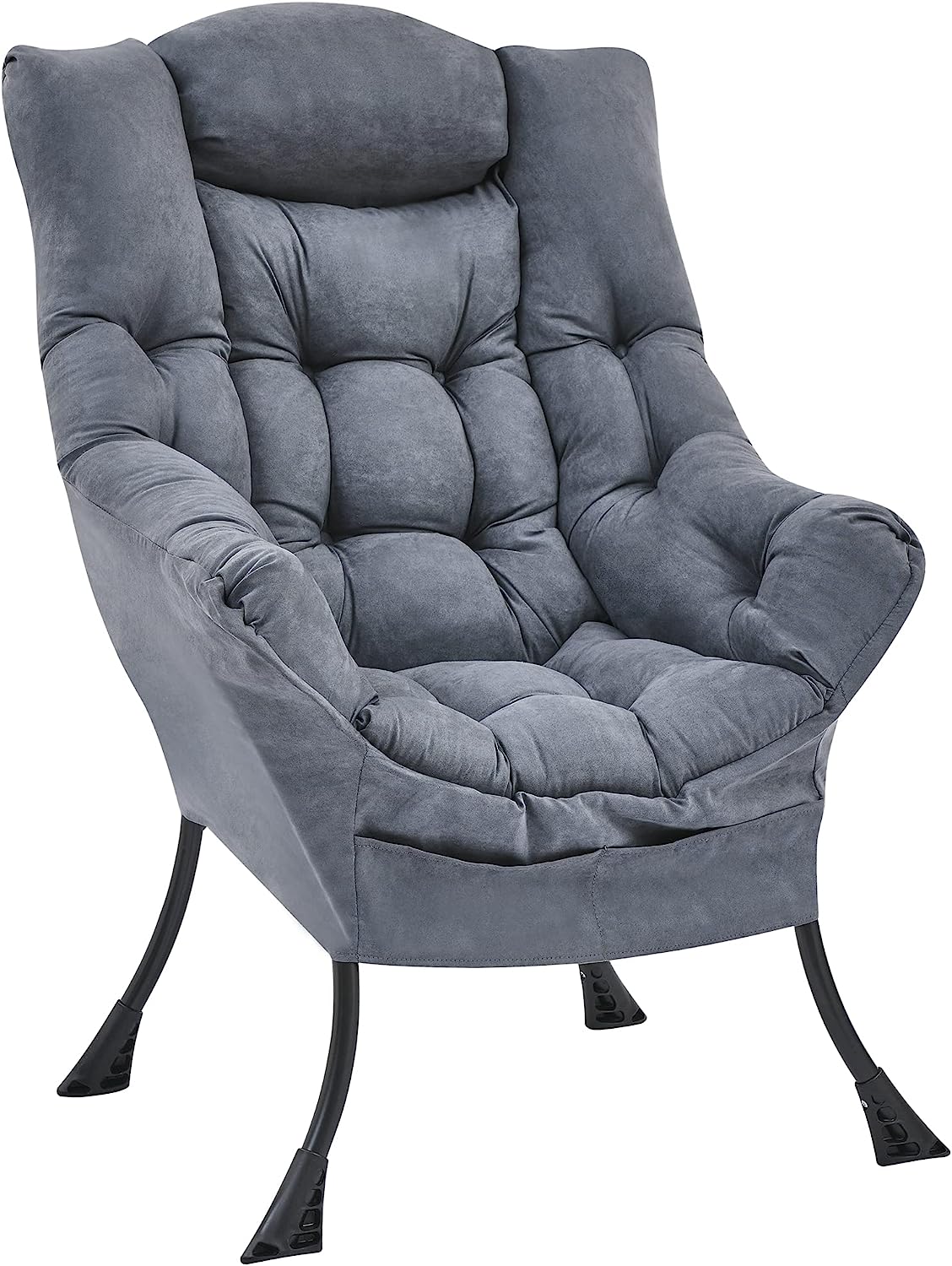 Living and More High Back Fabric Lazy Chair