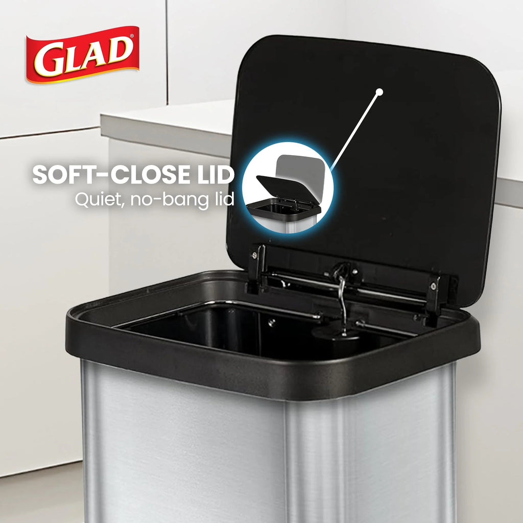 20 Gallon Stainless Steel Step Trash Can With Odor Control