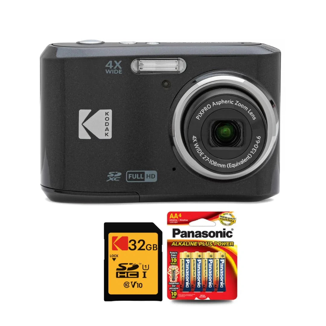 PIXPRO FZ45 Digital Camera, Black, With 32GB Memory Card - FZ45