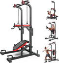 Power Tower Dip Station With Pull-Up Bar, Supine Board, Adjustable