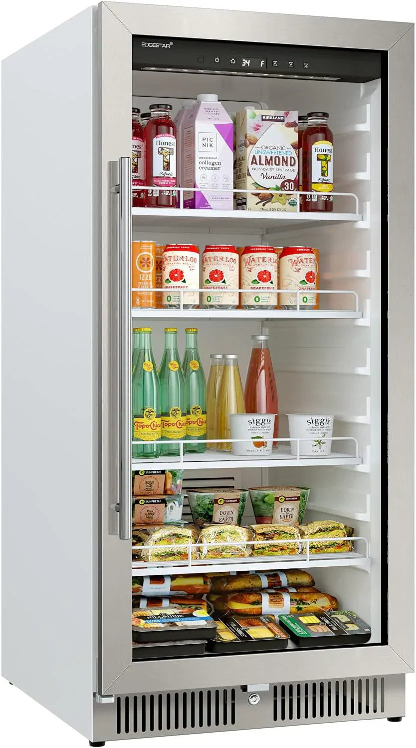 EdgeStar Commercial Beverage Merchandiser, 10.1 Cu. Ft., 22 in Wide, Stainless Steel - VBM101