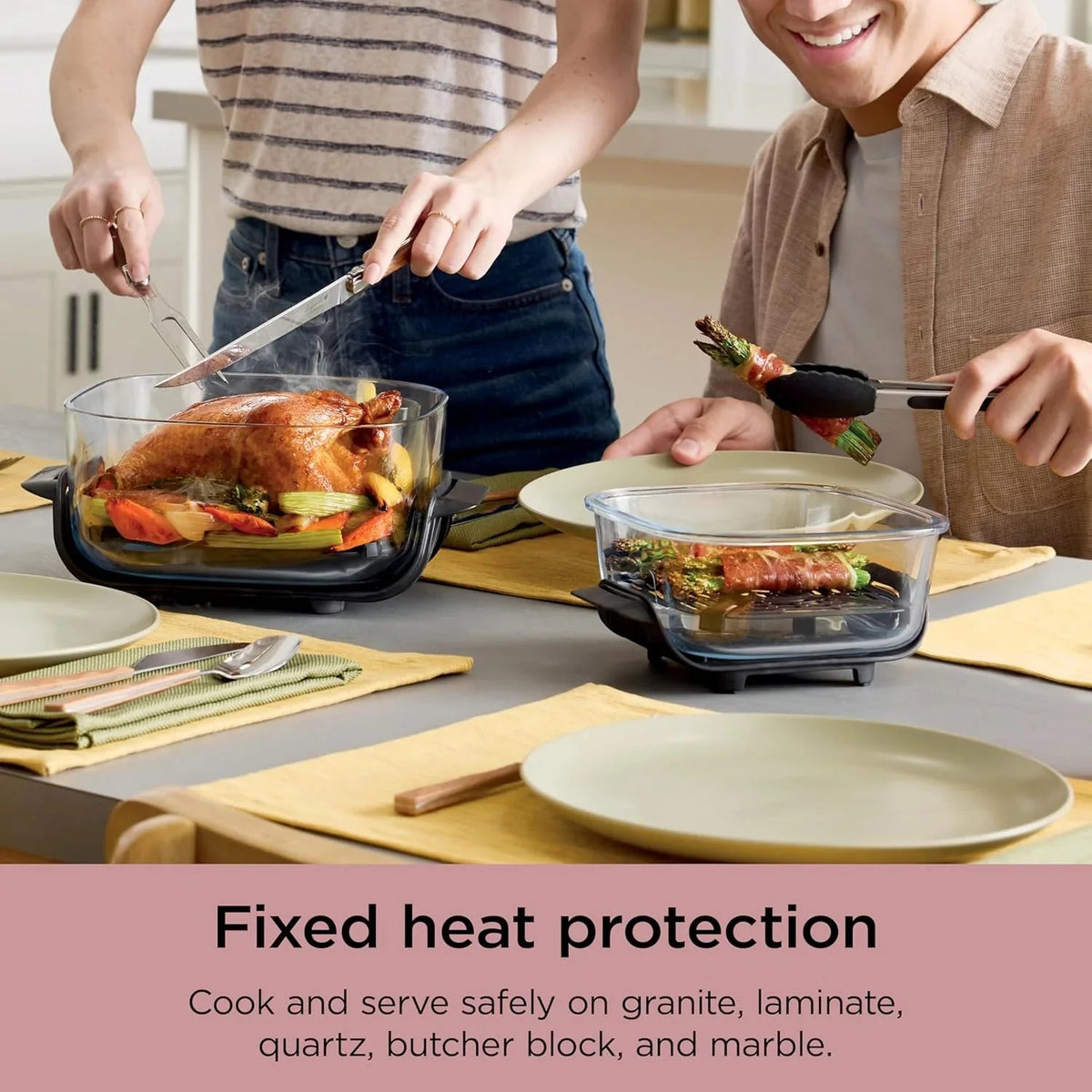 Ninja Crispi 4-in-1 Portable Glass Air Fryer Cooking System, 1500W, 4 QT And 6-Cup Containers