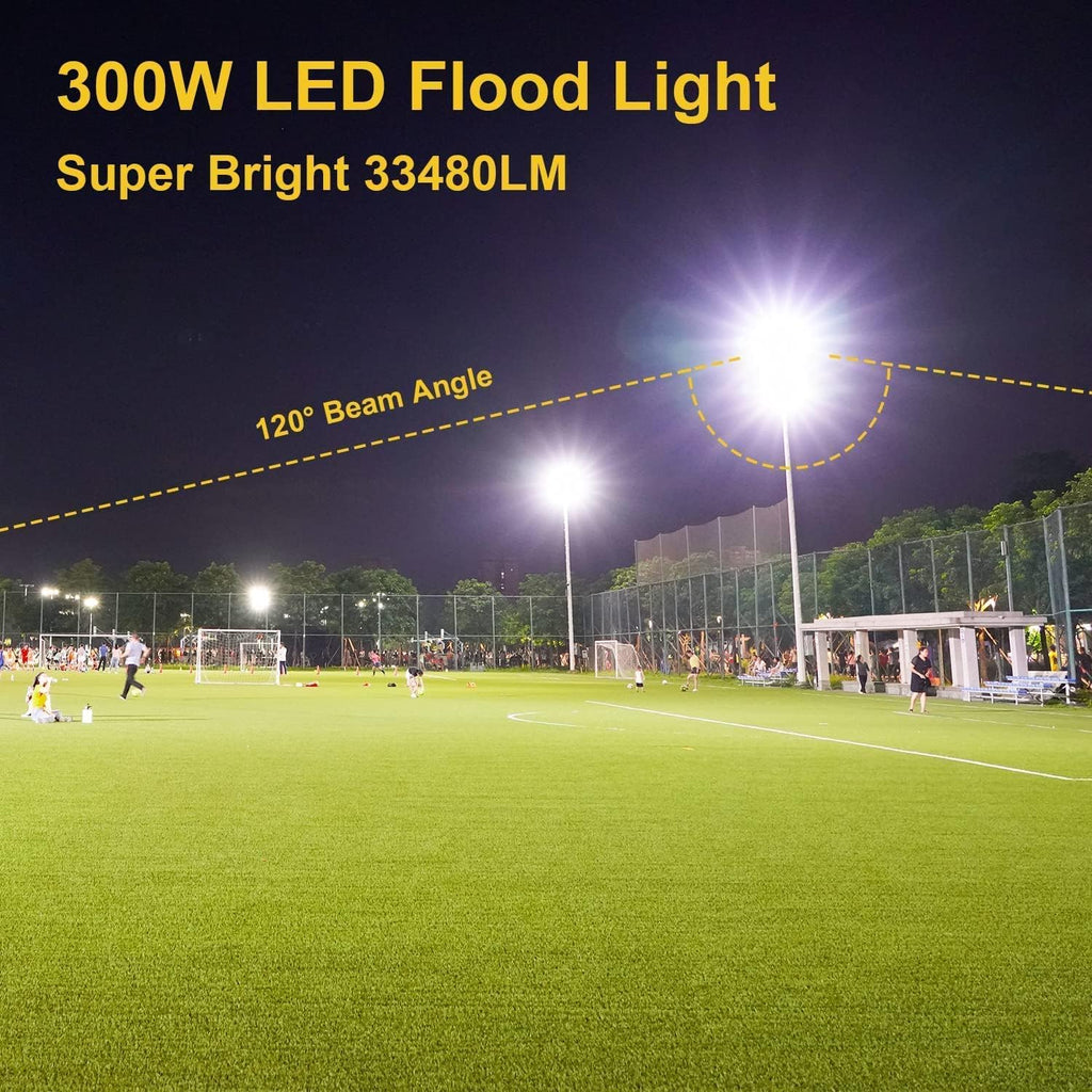 YANYCN 200W LED Flood Light 3 Pack, 22800lm 5000K Daylight White, IP66 Waterproof - 200W-TG-XPG-A