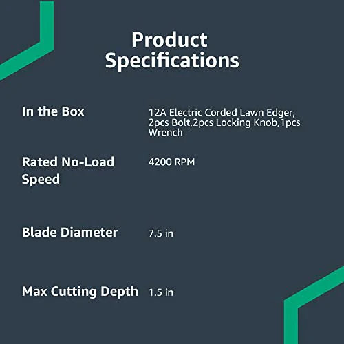 Denali 12 Amp 7.5 Inch Double Edge Bladed Corded Lawn Edger
