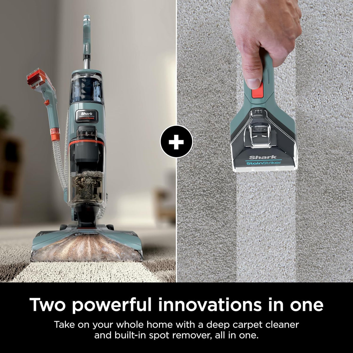 Shark CarpetXpert Carpet Cleaner, Cyan, 13.15 in D x 11.97 in W x 43.5 in H - EX201