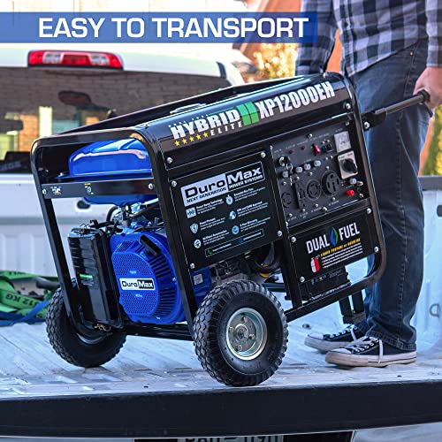 DuroMax Dual Fuel Generator 12,000W Gas/Propane, 457cc 4-Stroke - XP12000EH