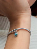 Turquoise Blue Eternity Circle Dangle Charm