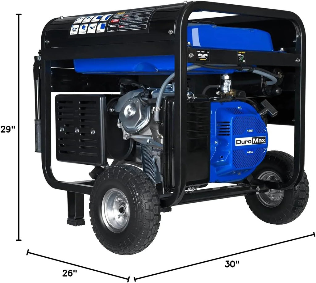 DuroMax 13,000-Watt Dual Fuel Portable Generator, Gasoline/Propane, Electric Start - XP13000EH