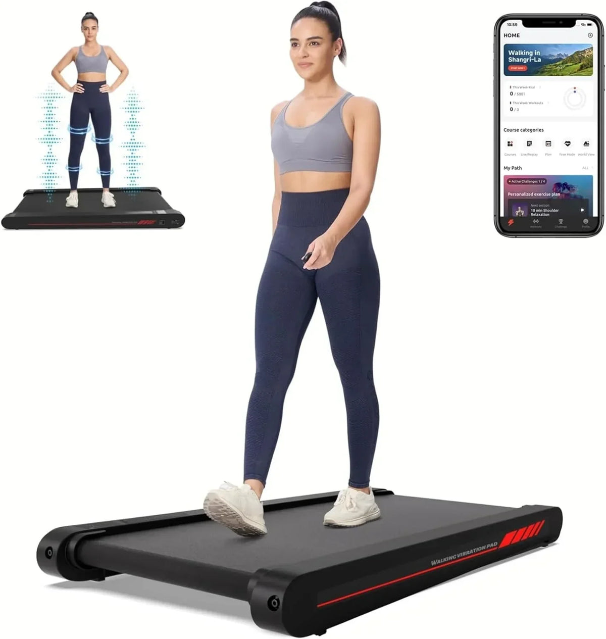 Walking Vibration Pad 2.5HP 39 x 21 x 3.5 in - RM-01
