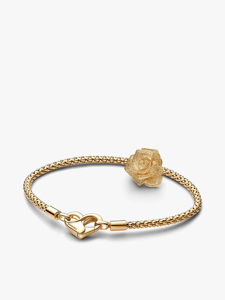 Golden Rose in Bloom Charm Bracelet Set