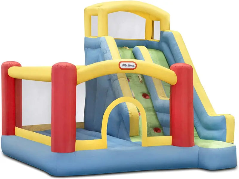 Little Tikes Giant Inflatable Bounce Slide Outdoor Play Center - Blue Or Green