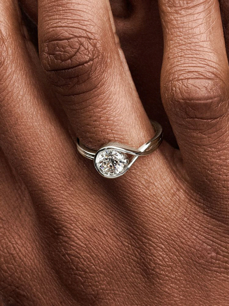 Pandora Infinite 14k White Gold Lab-grown Diamond Ring
