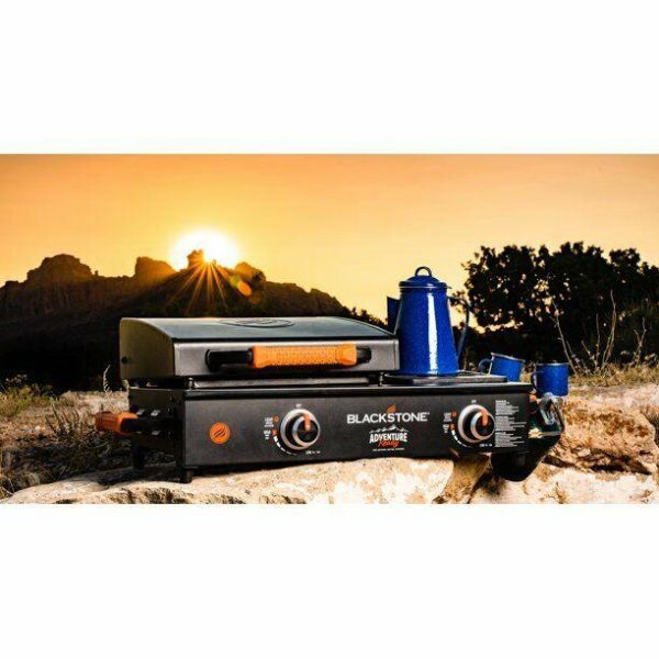 17 Inch Tabletop Griddle, 2 Burner, Black