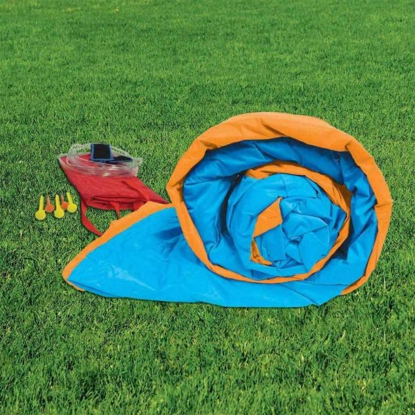 BANZAI Inflatable Aqua Splash Park With 2 Slides, 262 x 212 x 118 Inches - Pipeline Twist