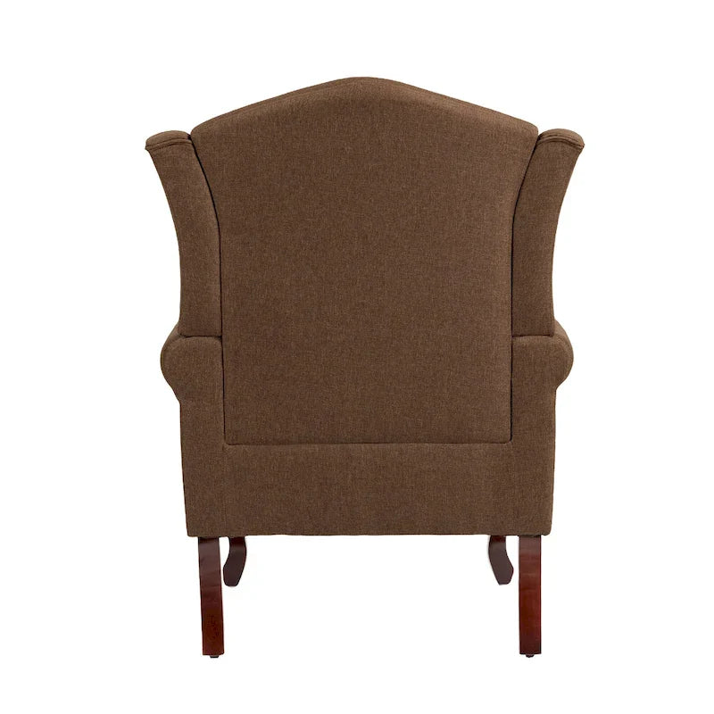 Traditional Wingback Upholstered Accent Chairs, Set of 2, 31 W x 31.8 D x 42.9 H