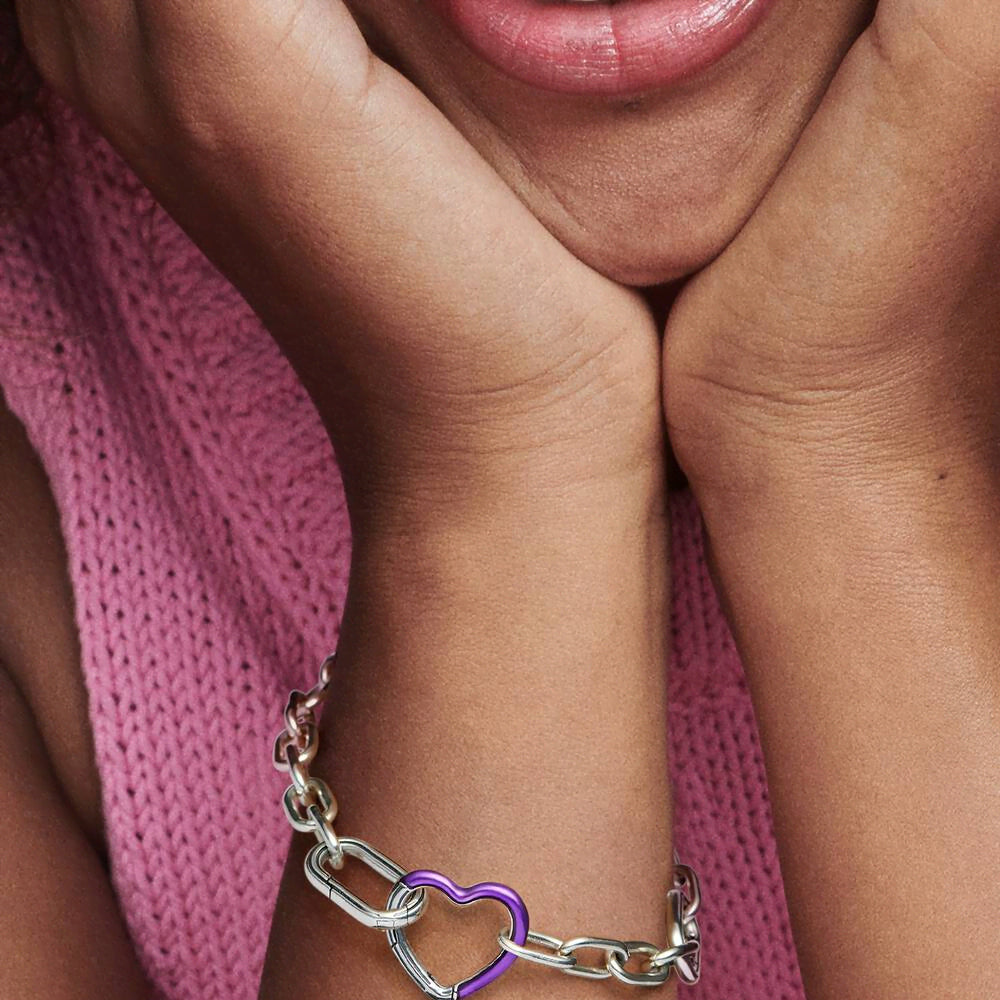 Pandora ME Purple Heart Openable Link