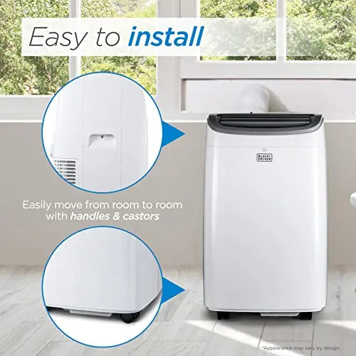 BLACK+DECKER Portable Air Conditioner 8,000 BTU, Up To 350 Sq. Ft. With Remote Control