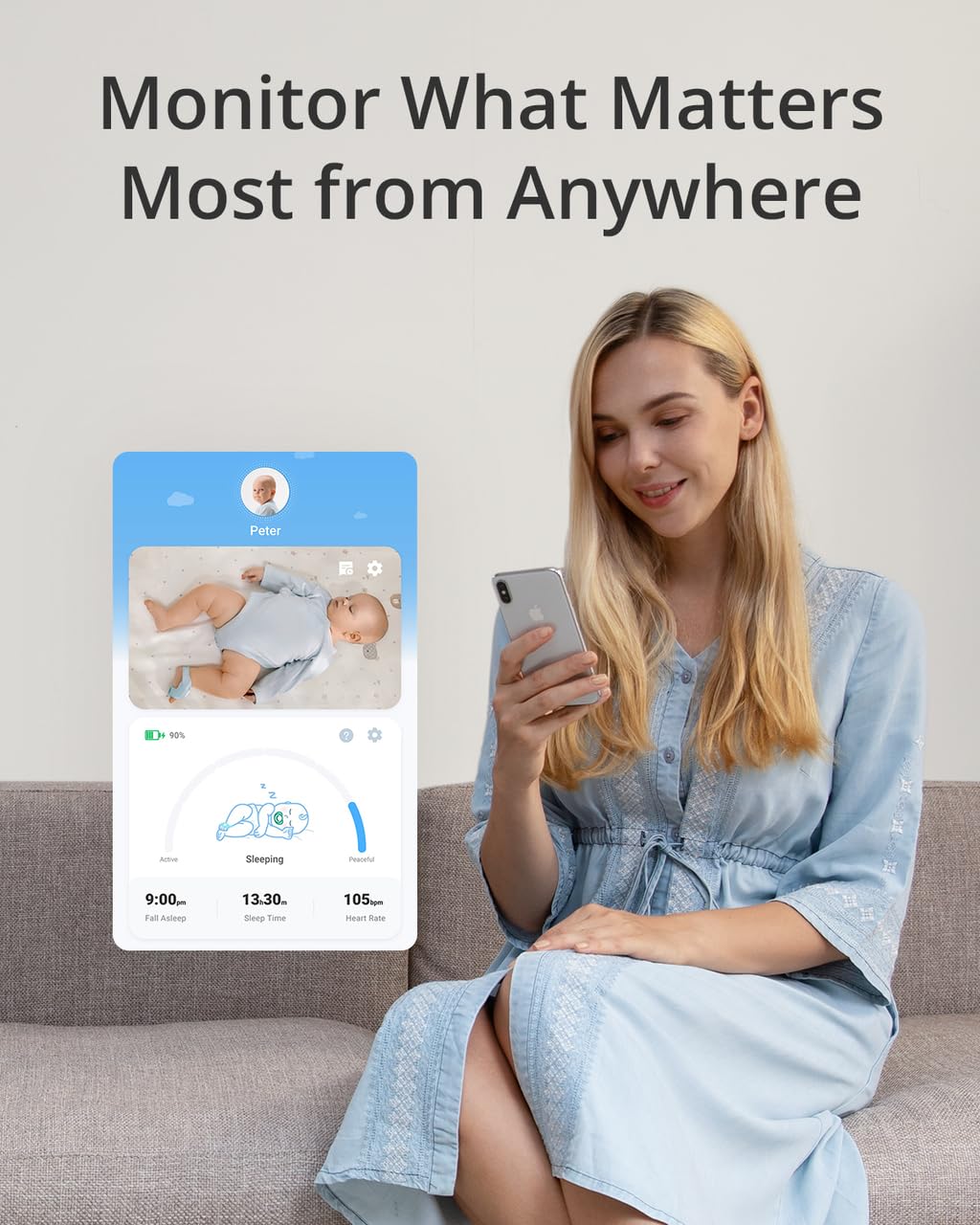 eufy Baby Smart Sock Baby Monitor With 2K Camera - S320