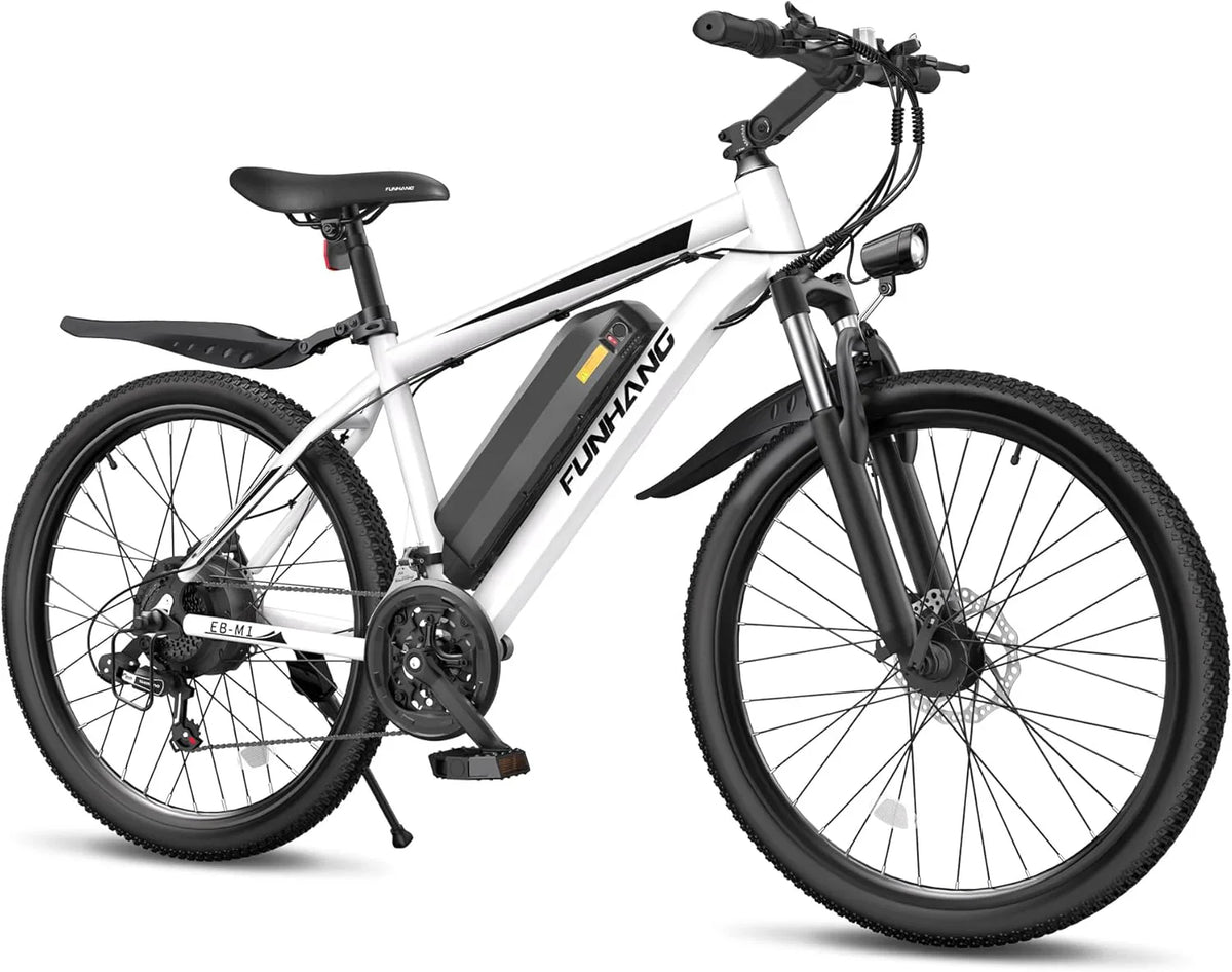 FUNHANG Electric Mountain Bike, 26 inch, 500W Motor, 48V Battery, 21-Speed - EB-M1