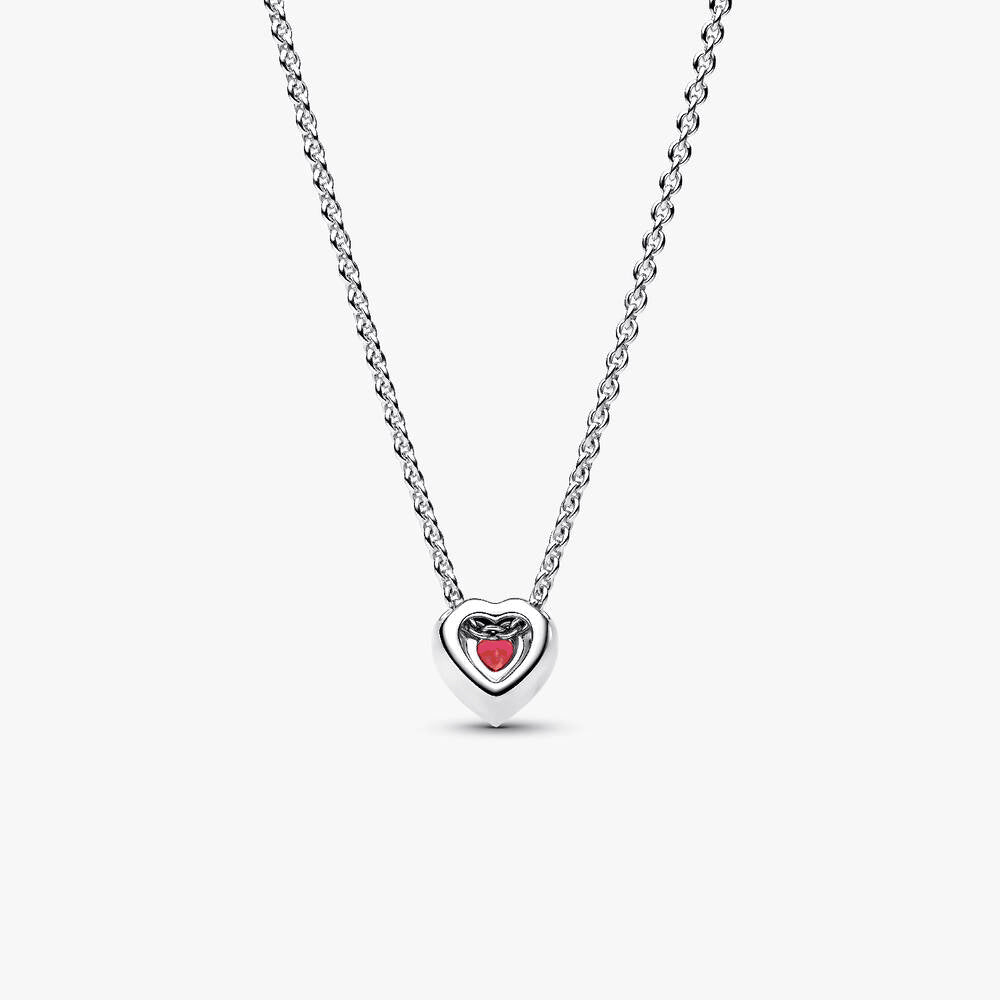 Elevated Red Heart Collier Necklace