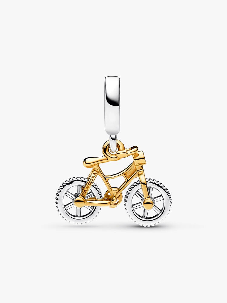 Two-tone Spinning Wheels Bicycle Dangle Charm