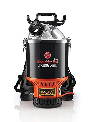 Commercial Shoulder Vac Pro Backpack Bagged Vacuum Cleaner With HEPA Media Filter, Black - C2401