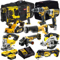 DeWalt 18V XR 10-Piece Power Tool Kit With 3 x 5.0Ah Batteries And Charger - DCK10BTSKIT1
