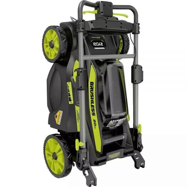 RYOBI 40V Brushless 20 in Self-Propelled Mower, String Trimmer & Leaf Blower Kit With 2 Batteries, 2 Chargers - RY401120-Y RY40270 RY40407BTLVNM