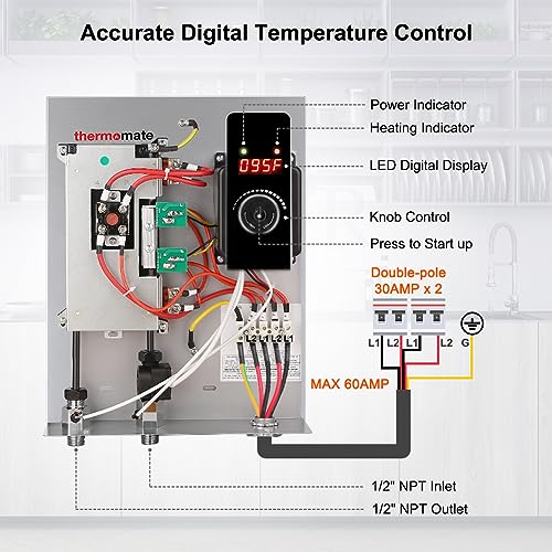 thermomate Electric Tankless Water Heater, 11kW 240 Volt - ET110