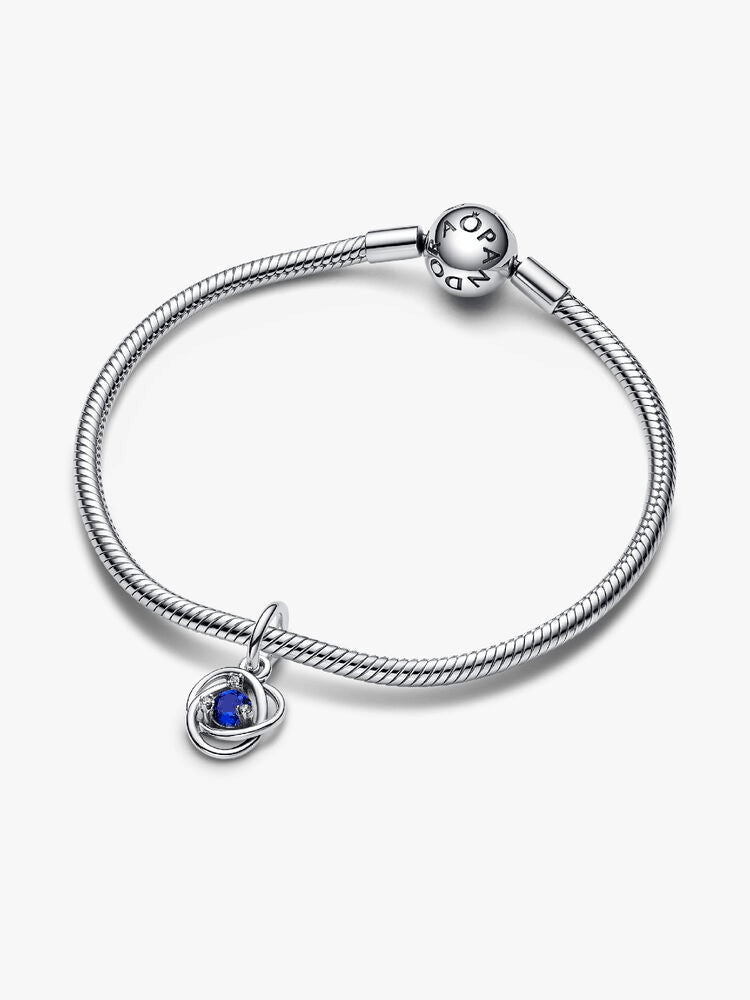 Blue Eternity Circle Dangle Charm