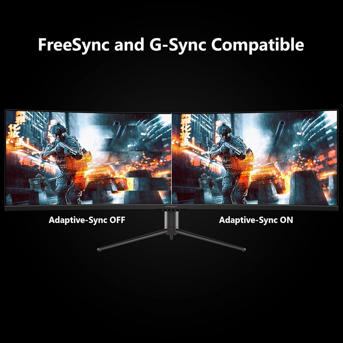 INNOCN 49 Inches Curved Gaming Monitor, 144Hz, HDR400, 32:9 - 49C1G