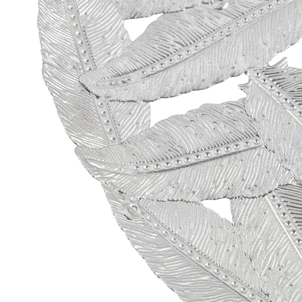 Textured Feather 3-Piece Metal Disc Wall Decor Set - 20in, 17.25in, 14.25in