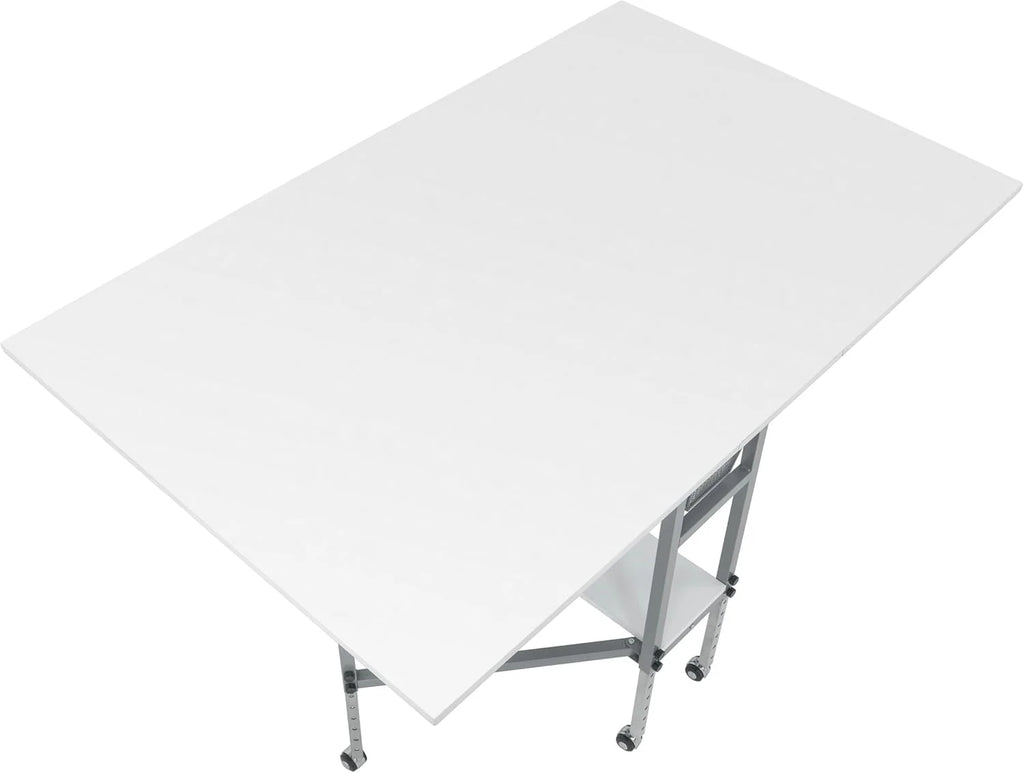 Sew Ready Hobby Cutting Table, 58.75 in x 36.5 in, White/Silver