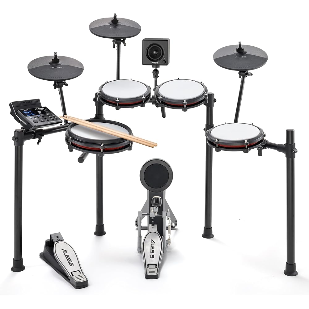 Alesis Nitro Max 8-Piece Electric Drum Set With 10in Dual-Zone Snare, Bluetooth, USB MIDI And 70W Drum Amplifier - Nitro Max
