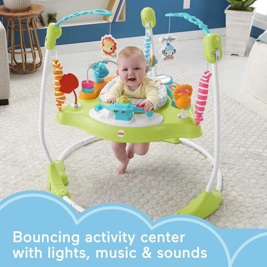 Fisher-Price Fitness Fun Folding Jumperoo Infant Activity Center With Lights & Music - HBM25
