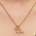 Oversized Butterfly Openwork Charm