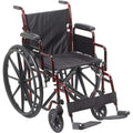 Drive Medical Rebel Lightweight Manual Wheelchair - Red