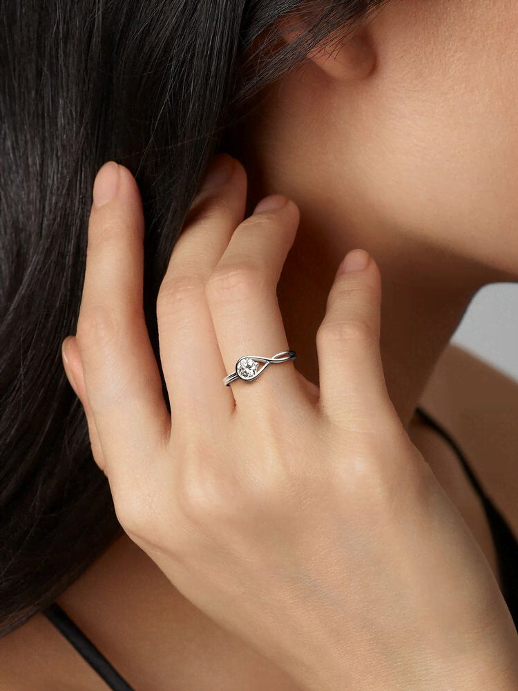 Pandora Infinite Sterling Silver Lab-grown Diamond Ring