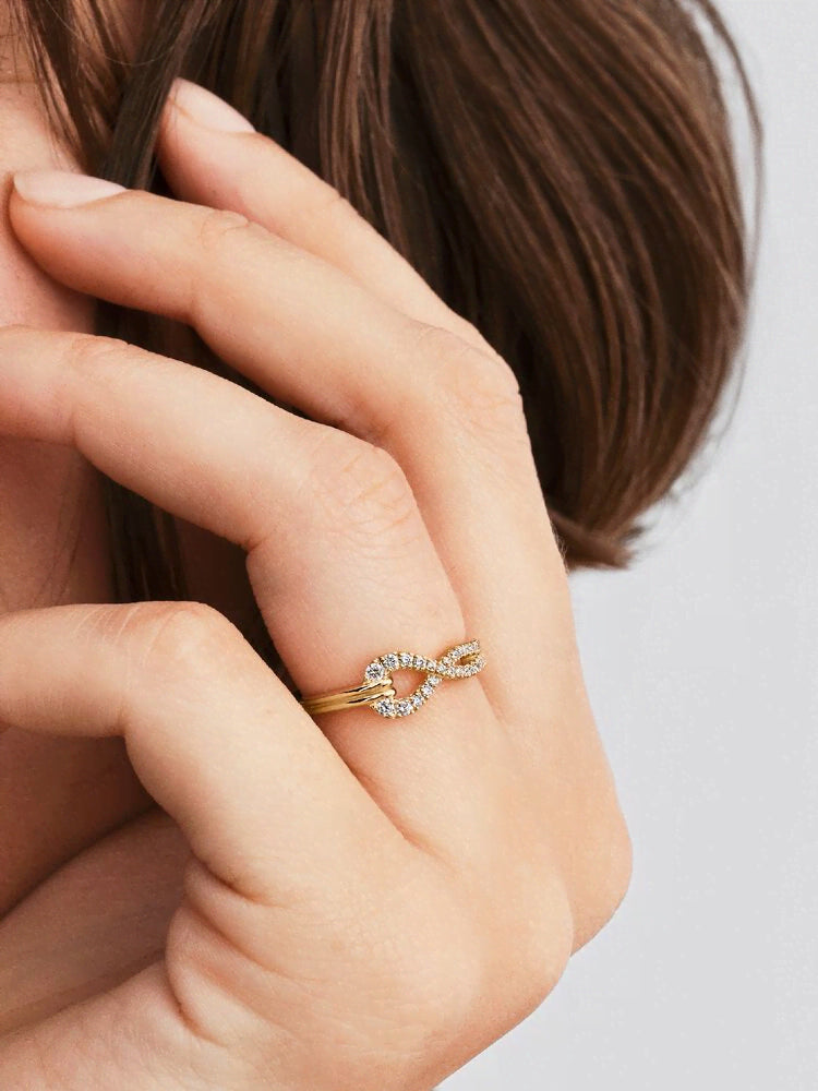 Pandora Infinite Lab-grown Diamond Pavé Double Row Ring