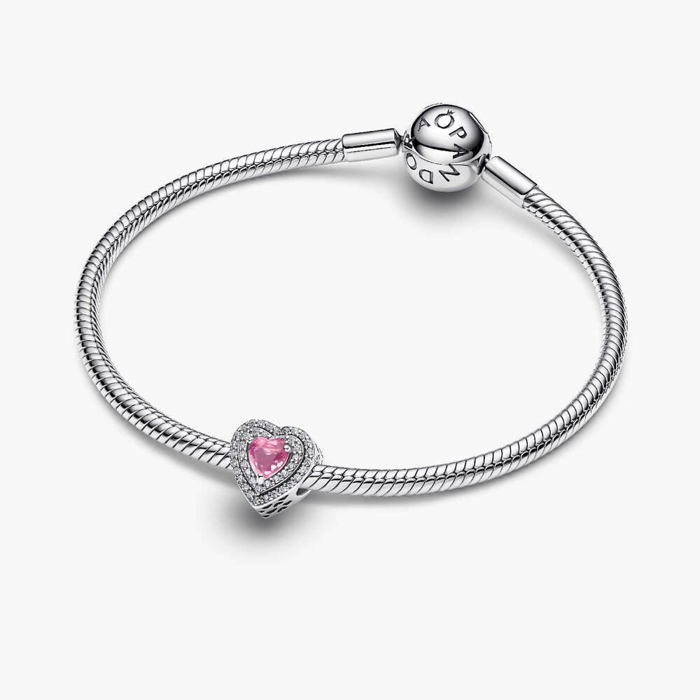 Sparkling Leveled Hearts Charm
