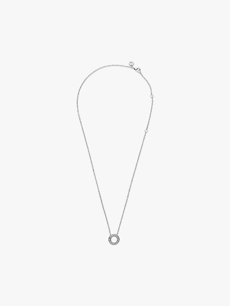 Pandora Logo Pavé Circle Collier Necklace