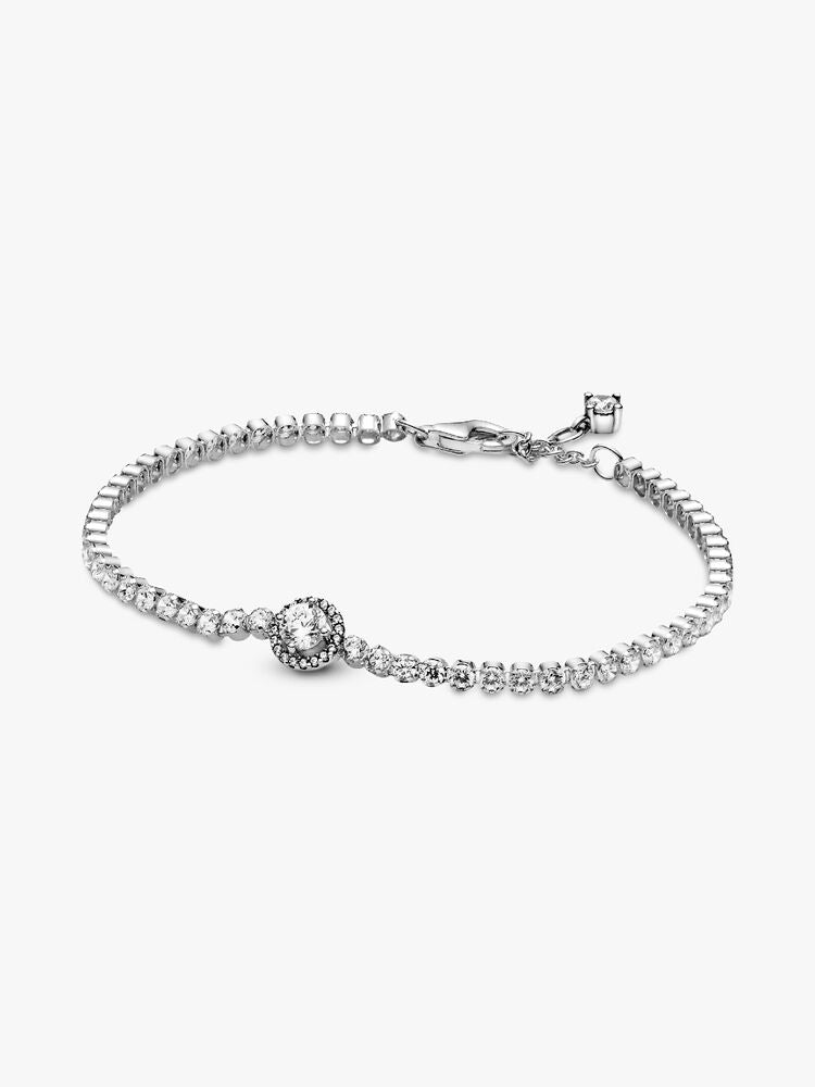 Sparkling Halo Tennis Bracelet