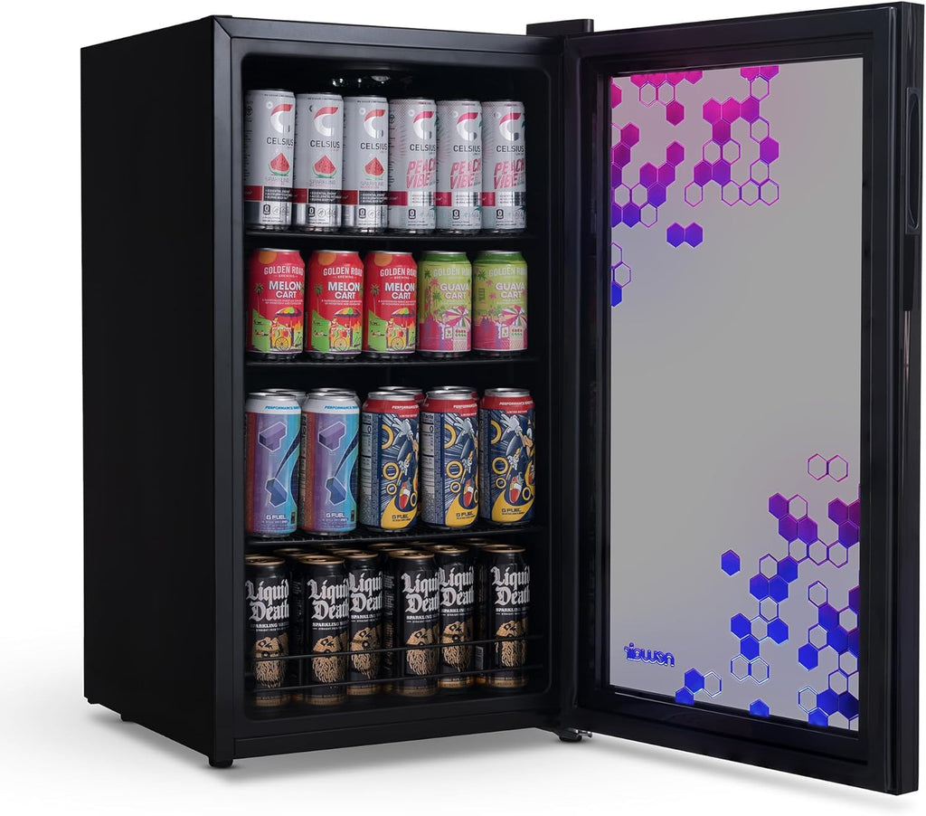 Beverage Refrigerator Cooler, 126 Cans, Right Hinge Glass Door - AB-1200