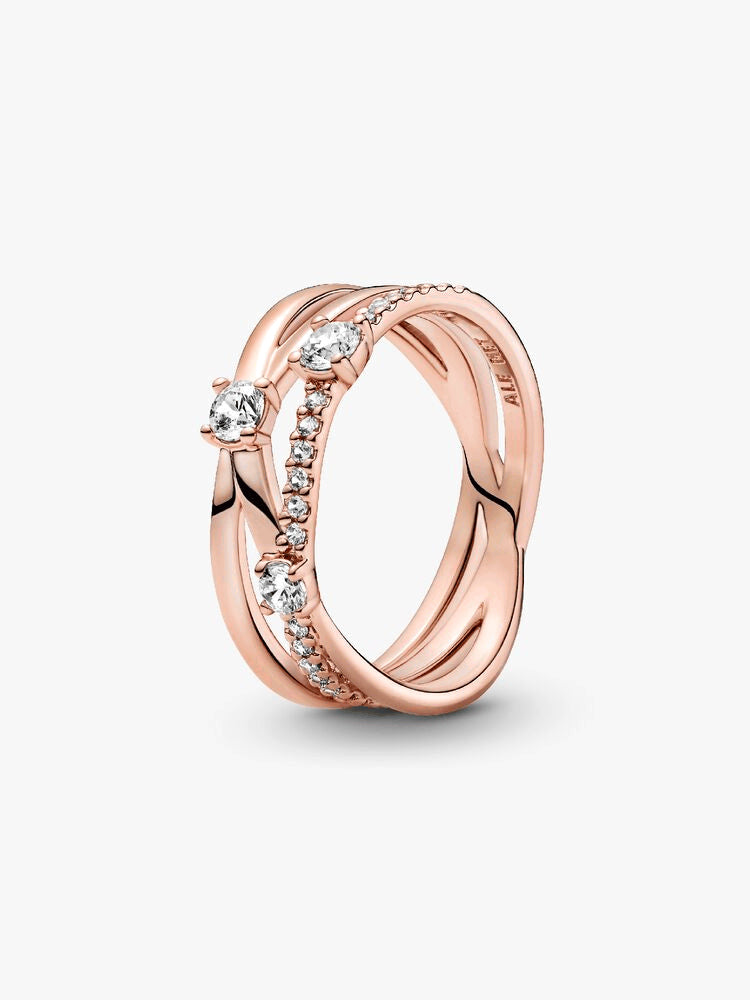 FINAL SALE - Sparkling Triple Band Ring
