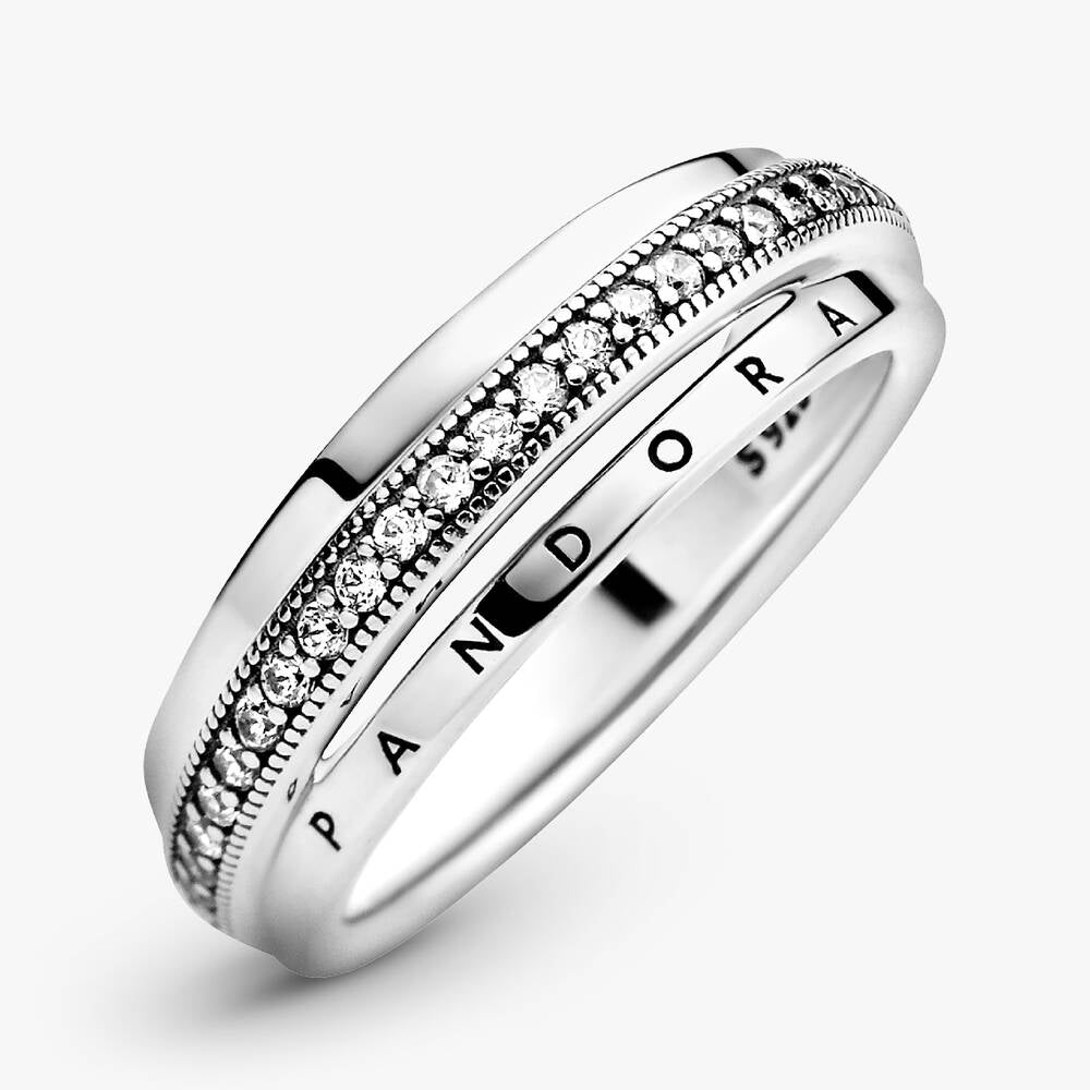 FINAL SALE - Triple Band Pavé Ring