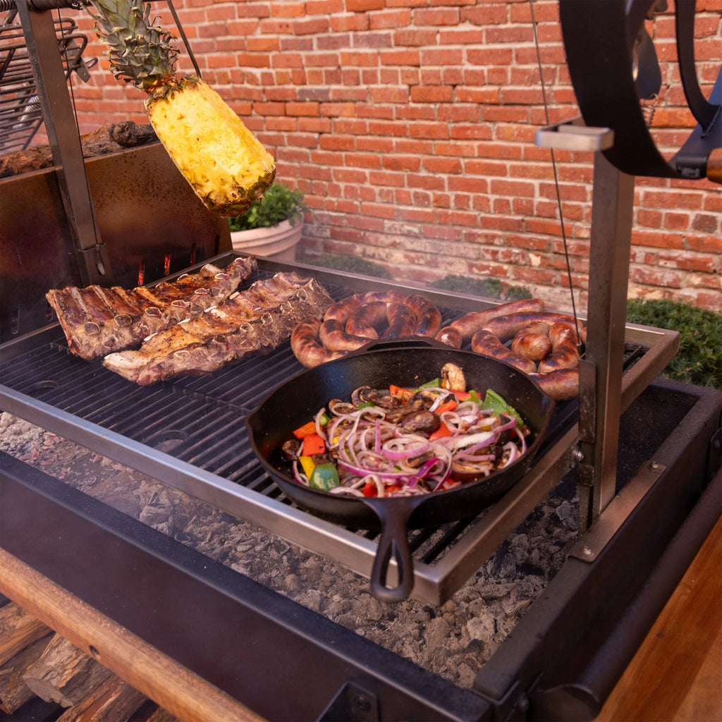 Backyard Discovery Argentine Santa Maria XL Wood Fire & Charcoal Steel Grill, 723 Square Inch - Asado Clamp