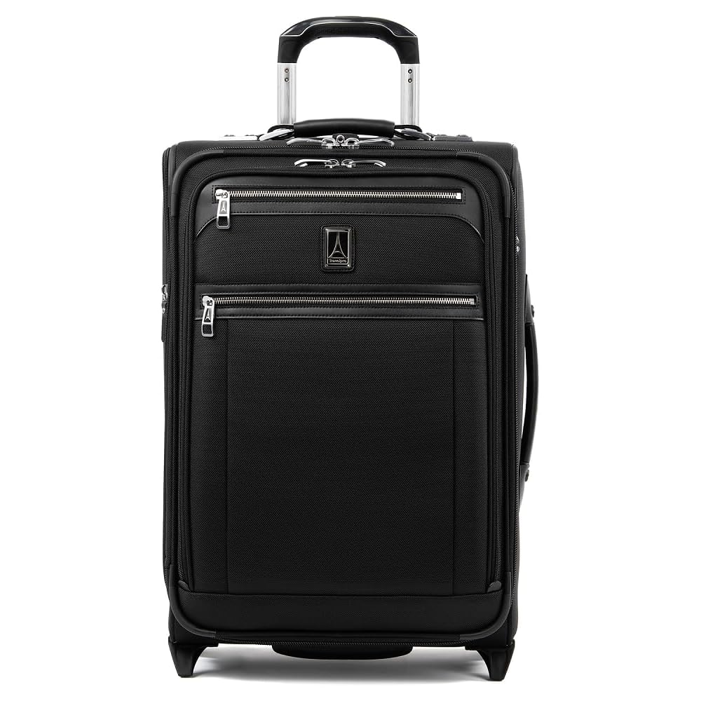 Travelpro Softside Expandable Carry-On Luggage, 22-Inch, Shadow Black - Platinum Elite