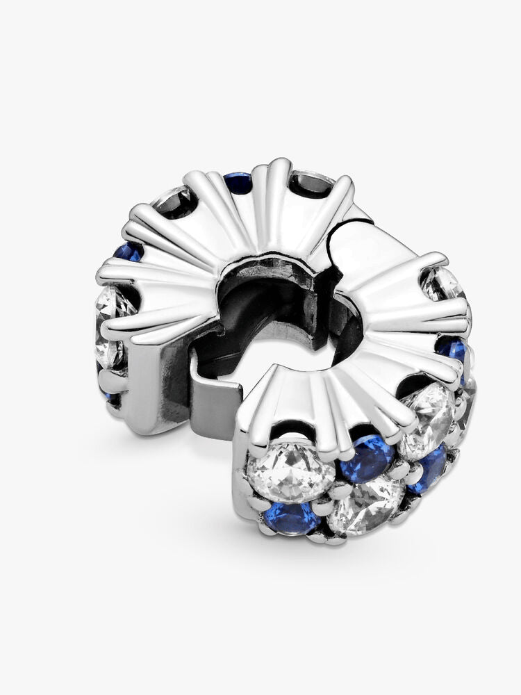 Clear & Blue Sparkling Clip Charm